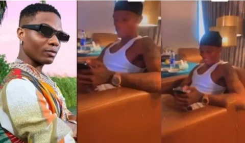 VIDEO Wizkid Caught on Camera with Mystery Lady. scaled